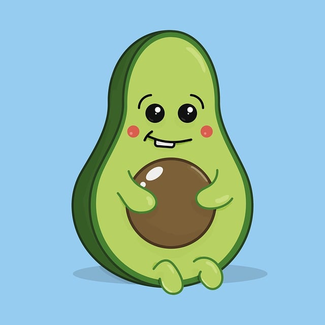 Avocado cartoon image taken from https://pixabay.com/illustrations/avocado-cartoon-fruit-food-cute-7207993/